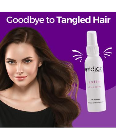 Sidlab Premium Hair Detangler Spray - UV Protection & Anti-Frizz Shine Spray for Hair - Satin - Buy Online on GoSupps.com