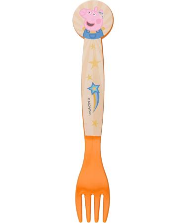 Thenoo 2x Children's Cutlery Set - Peppa Pig Fork & Spoon - Reusable Plastic Kids Cutlery - International Shipping Available - Buy Online on GoSupps.com