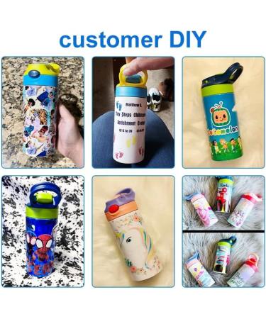 2 Pack 12oz Sublimation Toddler Tumblers - Pink and Blue Lids - Buy Online on GoSupps.com