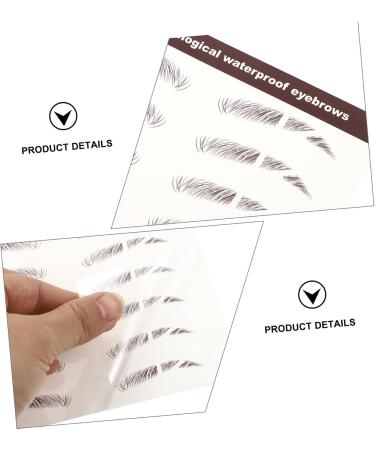MAGICLULU 42 Pcs Eyebrow Stickers Eyebrow 4 Peel off Tattoos for Makeup Stickers Cosmetic Bionic 4d Ink - Buy Online on GoSupps.com