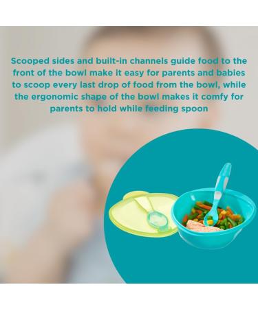 Vital Baby Nourish Scoop Feeding Set with Weaning Spoon | Baby Led Weaning Bowl & Spoon | Leak-Proof & BPA Free - Buy Online on GoSupps.com