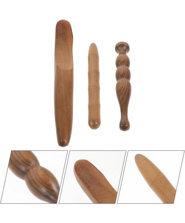 Exceart 3-Stick Acupressure Massage Tool - Wooden Eye & Meridian Massage Pen | International Shipping - Buy Online on GoSupps.com