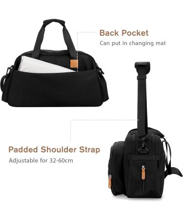 SONARIN Convertible Baby Changing Bag with Folding Crib - Waterproof Large Capacity Travel Diaper Bag (Black) - Buy Online on GoSupps.com