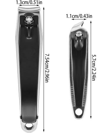 2 Pcs Heavy Duty Stainless Steel Nail Clippers Set for Thick Fingernail and Toenail - Men Women Kid Elder - Buy Online on GoSupps.com