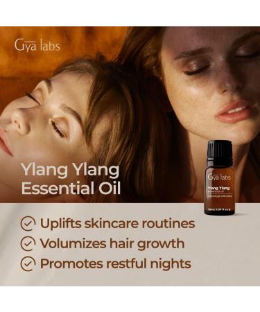 Gya Labs Ylang Ylang Essential Oil (10ml) - Floral & Exotic Scent - 2-Pack | Premium Aromatherapy Oil for Relaxation & Wellness - Buy Online on GoSupps.com