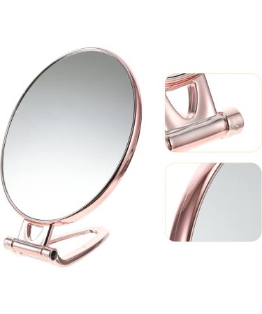 Portable Handheld Makeup Vanity Magnifier Set - Gold Double Sided Mirror for Bedroom and Dormitory - Compact Folding Design - 29x12.5cm - By Minkissy - Buy Online on GoSupps.com
