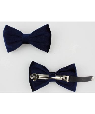 Mytoptrendz Classic Velvet Hair Clip - Navy Blue 2 Pack | Automatic Closure for Women & Girls | Trendy Hair Accessories - Buy Online on GoSupps.com