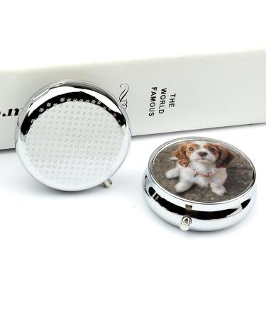 Portable 3 Compartment Pill Box Organizer - Travel-Friendly Small Medicine Case with Red Collar Printing for Purse & Pocket - Buy Online on GoSupps.com