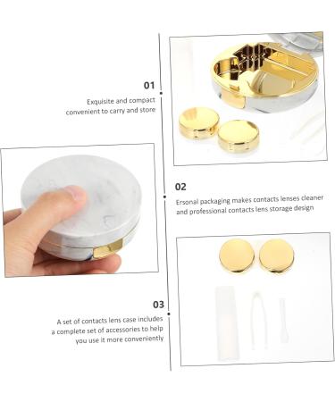 Buy Solustre Double Box Glasses Case - Perfect for Contact Lenses Cosmetic Lenses & More | International Shipping Available - Buy Online on GoSupps.com