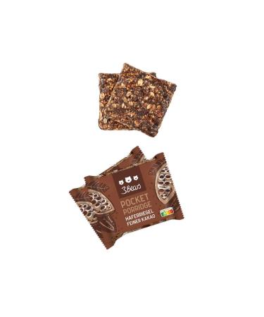3bears Pocket Porridge Fine Kocao - 16x55g Vegan Cereal Bars | Healthy Chocolate Snack Fiber Whole Grain Oat Bar for Breakfast - Buy Online on GoSupps.com