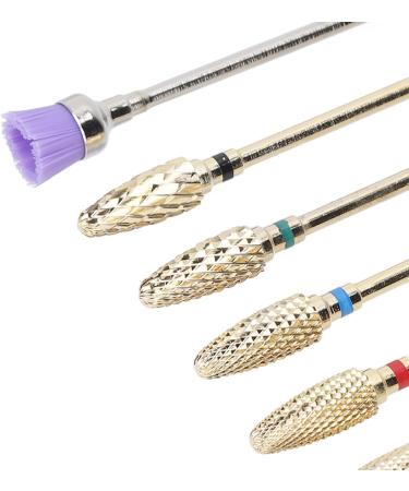 Fast Remove Nail Drill Bits Set Conical Head Bits Nail Polishing Bits with Tungsten Steel Dead Skin Remover Cleaning Brush Head for Nail Polishing - Buy Online on GoSupps.com