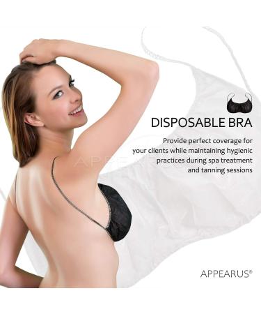 APPEARUS 50 Ct. Black Disposable Backless Spa Bras for Women - Spray Tanning and Body Treatments - Buy Online on GoSupps.com