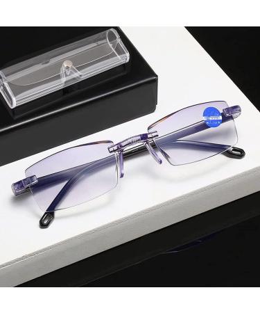 OVNMFH Saphir-Anti-Blue-Progressive Fern and Nah-reading glasses with high hardness and double usage ultra-light reading glasses for women and men (Black '+2.5) Black' +2.5