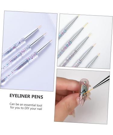 FOMIYES 2Sets Nail art drawing pen nail art fingernail brush DIY nail pens DIY nail nail liner brush miniature painting Alloy Pen Holder do it yourself draw a line - Buy Online on GoSupps.com