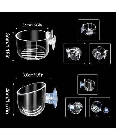 Vueinrg 8-Piece Aquarium Plant Pot Set - Decorative Glass Cups with Suction Cups for Shrimp Landscape Decor - Buy Online on GoSupps.com