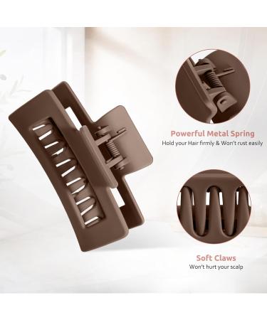 Lolalet 6-Piece Large Hair Clips - 8cm Slip-Resistant Jaw Clips for Thick Hair | Stylish Hair Accessories for Women & Girls - Pattern E - Buy Online on GoSupps.com