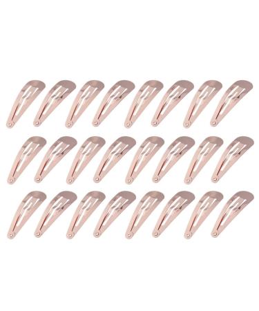 50Pack Hair Barrettes Hair Clips No Slip Metal Hair Snap Clips for Girls and Women 2 Inch/ 50mm (Rose Gold)