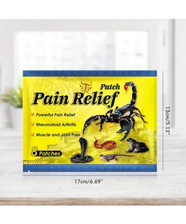Effective Tianbi Pain Relief Balm Stickers | Alleviate Joint & Muscle Fatigue Arthritis Back Neck and Knee Pain - Chinese Scorpion Paving - Buy Online on GoSupps.com