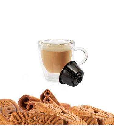 KICKKICK 32 Soluble Speculoos Coffee Capsules – Cappuccino Biscuit and Cinnamon – Compatible with Nescafé Dolce Gusto – Coffee