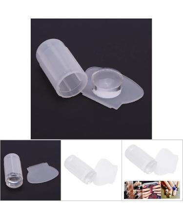 Buy Silicone Nail Stamper - Clear Jelly Soft French Manicure Stamp & Scraper Tools (White) for Perfect Nails - International Shipping - Buy Online on GoSupps.com