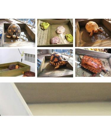 juler Tortoise Wood Grain Bath Tub Tortoise Lizard ABS Plastic Stepped Food Bowl Climbing Pet Sun Terrace (Brown) - Buy Online on GoSupps.com