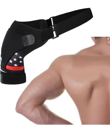 Amagogo Shoulder Support with Pressure Cushion - Compression Cuff & Sleeve Wrap for Training - Black Shoulder Care Belt - Buy Online on GoSupps.com