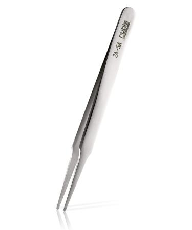Rubis Tech precision tweezers 2A -SA - 120 mm - Technical tweezers with precision tip straight -rounded 2 mm anti -timing acid -resistant