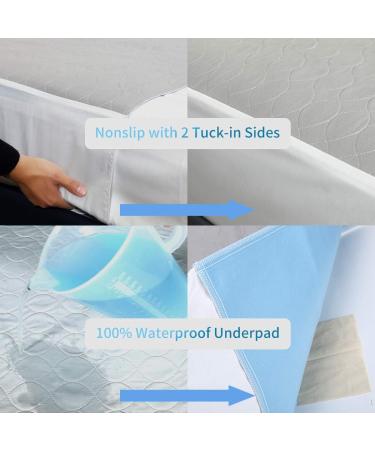 JUSSYOS Reusable Bed Pad (XXL 36 76 Inch) - Waterproof Washable and Nonslip Incontinence Underpads with Tuck-Ins for Adults and Pets (King Cal-King) 36x76 Inch (Pack of 1) - Buy Online on GoSupps.com