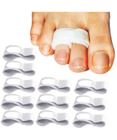 Hammer Toe Wraps 12 Pieces Broken Toe Bandage Cushion Toe Separator Splints Straightener for Crooked Toes Claw-Overlapping-Bent Toe Tapes Suit for Men and Women