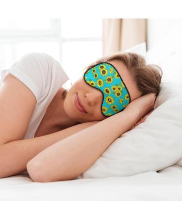 SSIMOO Sunflowers Pattern Print Eye Mask | Ultra-Soft Light-Blocking Sleep Mask for Comfort & Restful Sleep - International Shipping Available - Buy Online on GoSupps.com