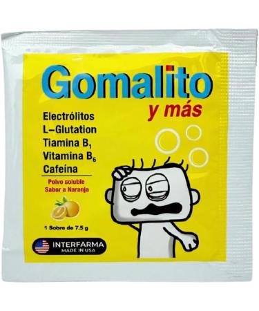 Gomalito y m s Rehydrating Supplement with Electrolytes B Vitamins & Caffeine Instant Energy & Fast Recovery Orange Flavor 25 Sachets x 7.5g Made in USA - Buy Online on GoSupps.com