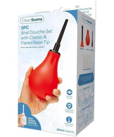 Clean Scene 5 Piece Douche Set - Classic & Flared Base Tip | Complete Cleansing Kit for Optimal Hygiene | International Shipping Available - Buy Online on GoSupps.com