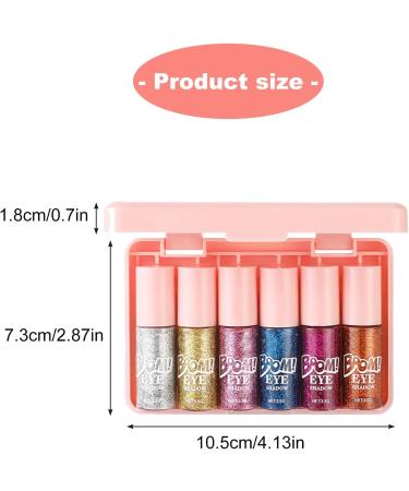 Ensemble de fards paupi res scintillants liquides longue tenue 6 pi ces maquillage scintillant non irritant pour les yeux maquillage scintillant - Buy Online on GoSupps.com