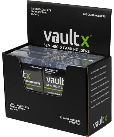 Vault X Wide-Fit Semi-Rigid Card Holders for Trading & Sports Cards - 200 Pack - Buy Online on GoSupps.com