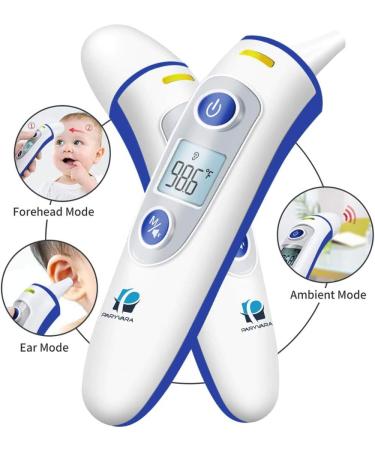 Paryvara Digital Forehead and Ear Thermometer - Instant Readings for Baby, Infant, Toddler, and Adults - FDA Approved - Blue - Buy Online on GoSupps.com