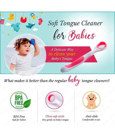 HealthAndYoga(TM) Soft Tongue Cleaner for Babies - Gentle Oral Hygiene Solution - Buy Online on GoSupps.com