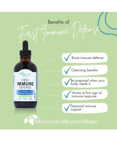 Mountain Meadow Herbs First Immune Defense | All Natural 4 oz Liquid Supplement for Fast Acting Immune Support - Buy Online on GoSupps.com