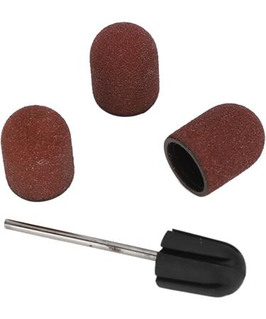 120 Grit Nail Art Sanding Caps Manicure Polishing Grinding Bands Nail Drill Bits Set with Shaft Suitable for Nails Glass Plastic Metal Stone Ceramic Tiles - Buy Online on GoSupps.com