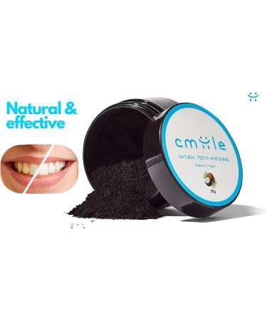 Cmiile 100% Natural Vegan Activated Charcoal Powder for Painless Teeth Whitening - Enhance Your Smile Naturally - Buy Online on GoSupps.com