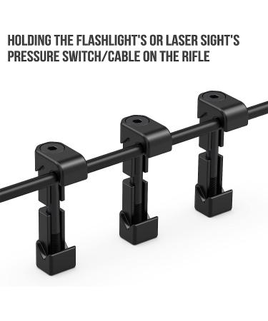 Guardtier CGM908 Picatinny Cable Management Guides 8 Pack - Black | Flashlight Laser Wire Clips - Buy Online on GoSupps.com