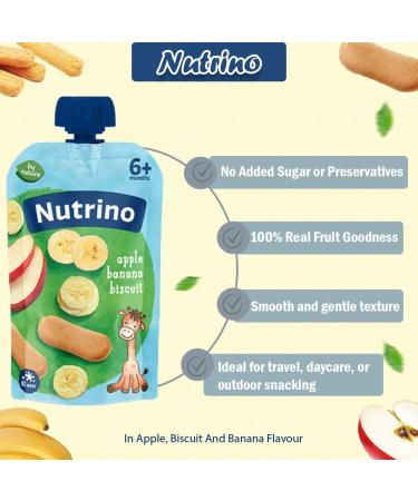 Nutrino apple banana biscuit 10 x 100g Banana 100g 100 g (Lot de 10) - Buy Online on GoSupps.com