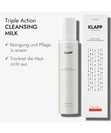 KLAPP Cosmetics Triple Action Cleansing Milk 200ml - Buy Online on GoSupps.com