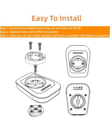 RAVEMEN QTM01 Part - Compatible with Wahoo Computers | FR160 Daylight - Buy Online on GoSupps.com