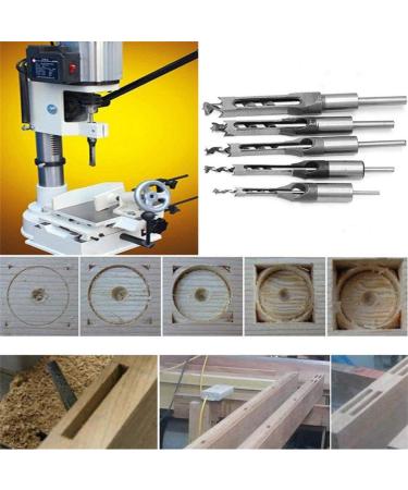 Square Hole Mortise Chisel Drill Bit Tools  HSS Woodworking Hole Saw Mortising Chisel Drill Bit Set Twist Drill  Different Sizes 1/4 5/16 3/8 1/2 9/16 5/8(6pcs) - Buy Online on GoSupps.com