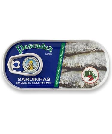 Pescador Portugal Sardines in Olive Oil with Chilli Pepper 10 x 56 g - Buy Online on GoSupps.com