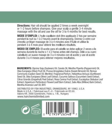 Hair Chemist Peppermint Hair Oil 7.1 oz - Soothing Scalp Care - Buy Online on GoSupps.com