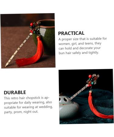 Mikinona Hairpin Vintage Decor Chinese Vintage Hair Clips Chinese Hair Chopstick Chinese Hair Accessories Hair Bun Stick Hanfu Hair Sticks Chinese Hair Forks Classic Alloy Woman Metal - Buy Online on GoSupps.com