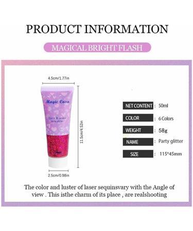  Jildouf Face glitter Fish Scale Glitter Liquid Eyeshadow - Shimmering Body Gel for Festival Art Party Halloween Long-lasting glitter Jildouf - Buy Online on GoSupps.com