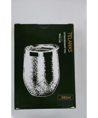 Telanks Modern 340 ML Yerba Mate Becher | 18/8 Stainless Steel Tea Cup with BPA-Free Lid & Cleaning Brush - Buy Online on GoSupps.com