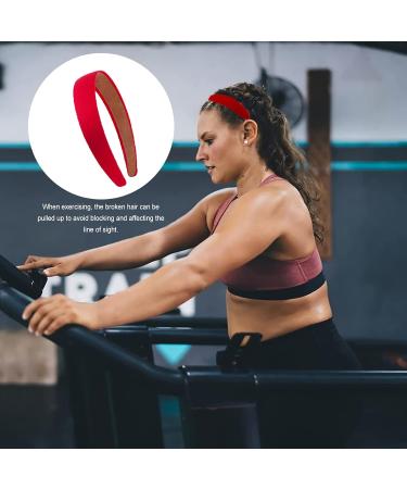 Hfpengzan 2 Pack Satin Headbands - Red & Black Non Slip Fashion Headbands for Women & Girls - Buy Online on GoSupps.com